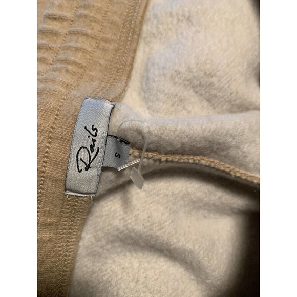 Rails Hoodie & Sweatpant Set Women's Size S Beige Camel Cotton Drawstring - Picture 6 of 8
